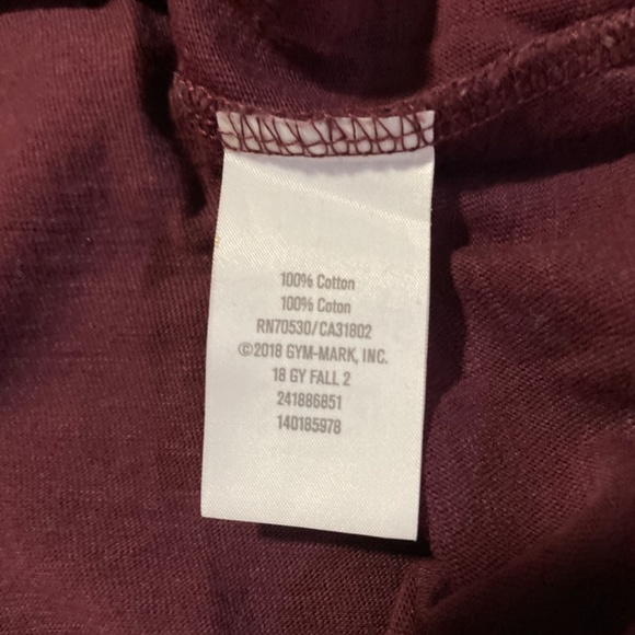 Gymboree long sleeve T shirt burgundy plum size large 10-12 - Picture 6 of 7